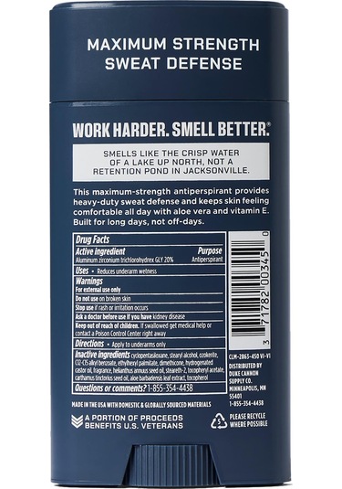 Duke Cannon Midnight Swim Antiperspirant Stick Deodorant 85gr