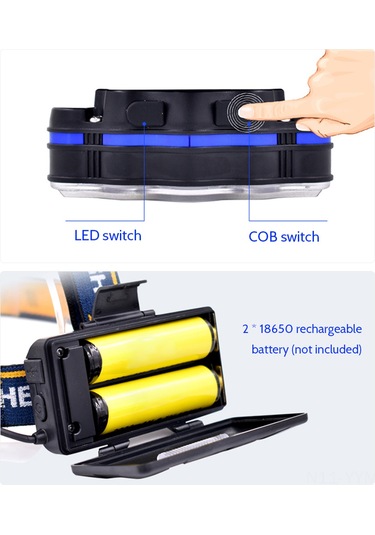 Geeksen Kafa Feneri K10-8: 8 Aydınlatma Modu, 1500lm Parlaklık, Ipx4 Su Geçirmez Pil Dahil Değil Çok Renkli