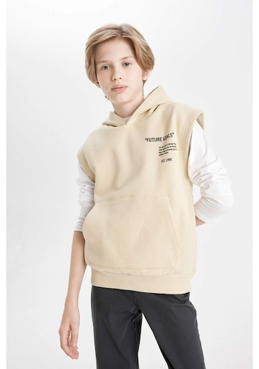 DeFacto Erkek Çocuk Baskılı Kapüşonlu Süveter D0984A824AUBG31