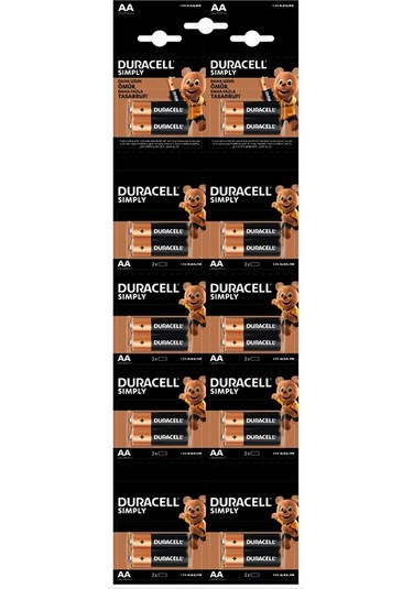 Duracell Kalem Pil Alkalin 20 Parça