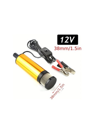 Xuweiwei 12v 38mm Yüksek Güçlü Dc Elektrikli Dizel Su Transfer Pompası Taşınabilir Alüminyum Alaşımlı