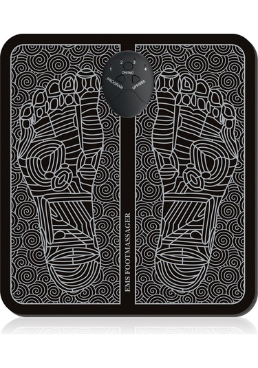 Dianziye Usb Şarjlı/bataryalı 6 Mod 9 Seviye Titreşimli Pu Deri Ayak Refleksoloji Masaj Matı Çok Renkli