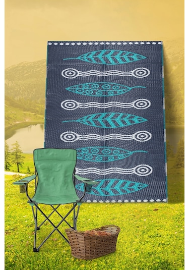 Konfor Halı Savana 8809 Plaj Kamp Piknik Bahçe Halısı Balkon Teras Hasır Mat Savan Halı