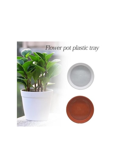 Siyah Aile Ve Bahçe 10 Adet 10 Boyutları Plastik Yuvarlak Şekil Ev Saksı Ekici Tepsi Tabakları 30cm X 30cm X 3.4cm