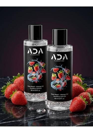 2 Adet 150ml Çilek Aromalı Kayganlaştırıcı Jel
