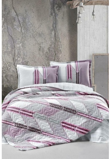 Clasy Ranforce Yatak Örtüsü Çift Kişilik Azur Lila