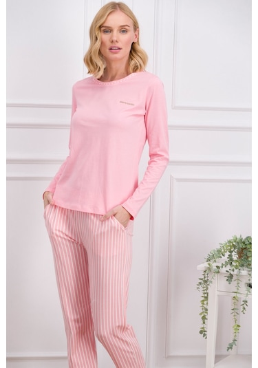 Pierre Cardin Pembe Çizgili Kadın Pijama Takımı