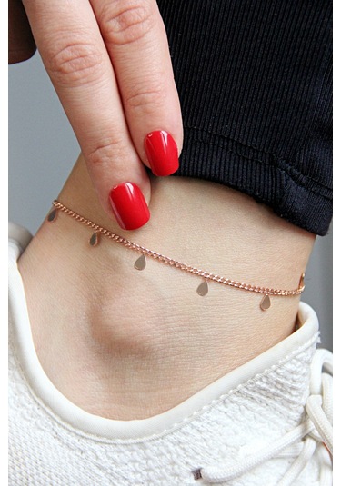 Argentum Concept - Damla Pullu Gümüş Rose Halhal - H006801