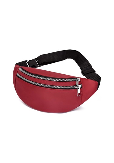 Bel Çantası Erkek Bel Çantası Göğüs Paketi Su Geçirmez Açık Hava Sporları Göğüs Çantası Kese Kore Tarzı Fanny Kesesi Çapraz Askılı Erkek Muz Çantası Kırmızı