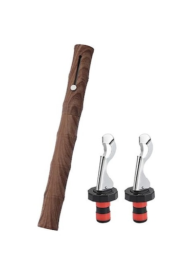 Taşınabilir Şarap Şişesi Açacağı Retro Kırmızı Şarap Şişesi Açacağı Şarap Şişesi Tirbuşon Folyo Kesici Cork Çektirme Bar Aracı Piston Tipi Şarap Tıpaları