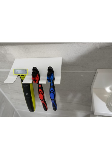 Çok Amaçlı Banyo Askı Aparatı 2 Adet Vida Dübel Dahil Paslanmaz Çelik Beyaz