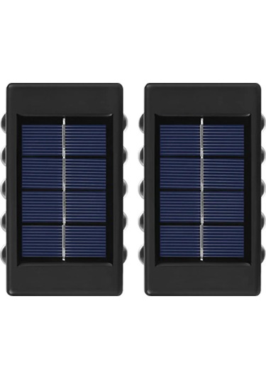 Dofolink 2 Adet Güneş Enerjili Duvara Monte 10 Led Işık - Ip65 Su Geçirmez Bahçe Çit Bahçe Işığı - Sıcak Beyaz Işık Diğer