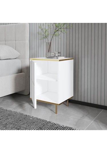 İmaj Komodin Beyaz/gold