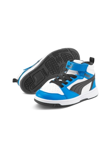 Puma Rebound V6 Mıd Çocuk Ayakkabı 393832 06 Beyaz