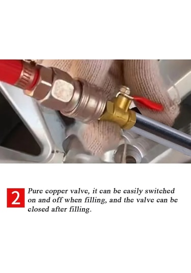 Araba Lastiği El-krank Hızlı Şişirme Çubuğu Metre Olmadan Evrensel Hava Dolum Çubuğu