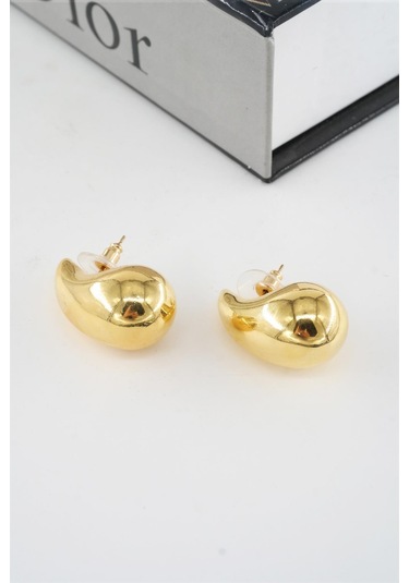 Kadın Vip Seri Su Damlası Model Küpe - Altın