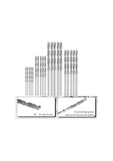 Xurunkeji Elmas Matkap Ucu Seti 20 Parça 4 Boyut 1mm 1.5mm 2mm 2.5mm Büküm Uçlu Mücevher Plaj Deniz Camı Kabuklar Değerli Taşlar Taşçılık