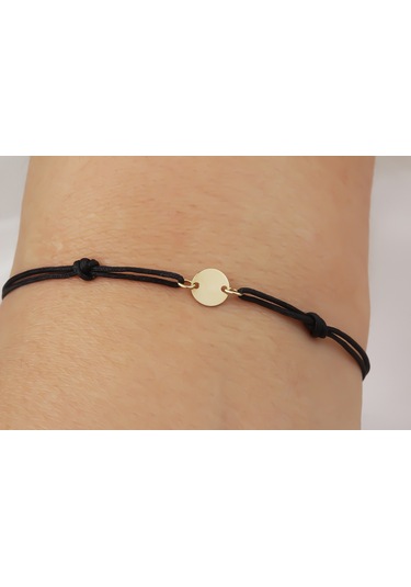 Glorria Altın Yuvarlak İpli Bileklik Renkli Çok Renkli