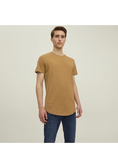 Jack & Jones Bisiklet Yaka Rahat Kesim Tisört-Noa 12113648 Rubber Hardal
