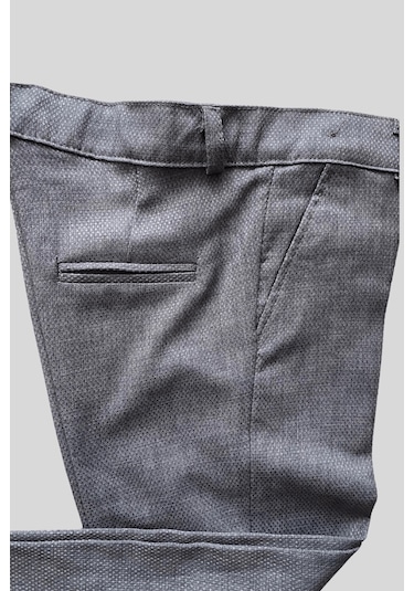 Yaka Çiçekli Yelekli Erkek Çocuk Takım Elbise Gri Gri