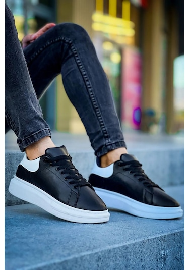 Luis A Costa Lc101 Siyah Arka Beyaz Bt Bağcıklı Erkek Ayakkabı Renkli