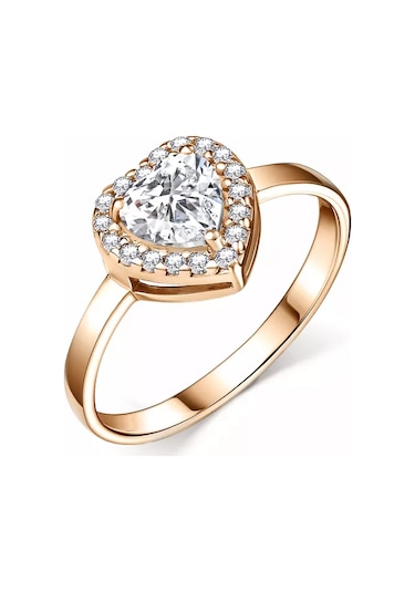 Gold Plaza Jewelry 925 Ayar Gümüş Çocuk Kalp Yüzüğü 194302453 Altın Rengi