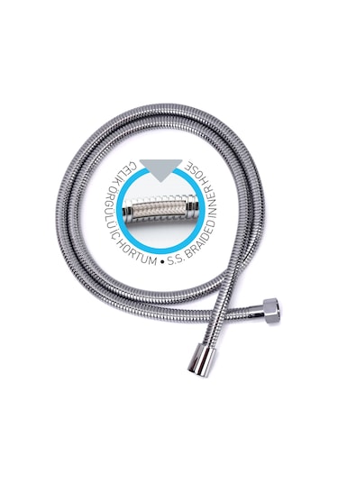 Chroma 1-2k-1-2 150 Cm Duş Hortumu - Krom