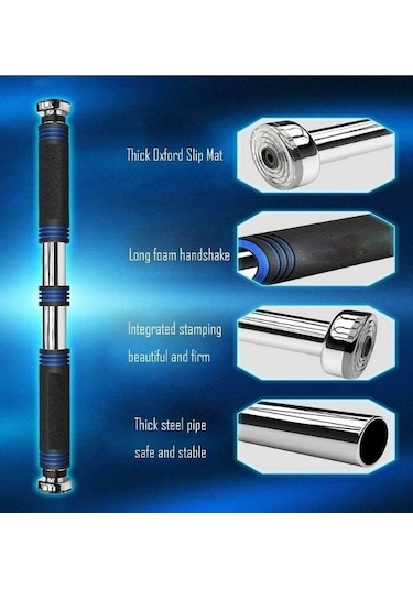 Unichrome Süngerli Barfiks Çubuğu Çift Süngerli Ayarlanabilir 80 - 130 CM