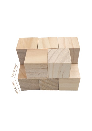 Xindoker 50 Adet 15x15x15mm Ahşap Küp, Two Trees Oyma Makinesi Malzemesi