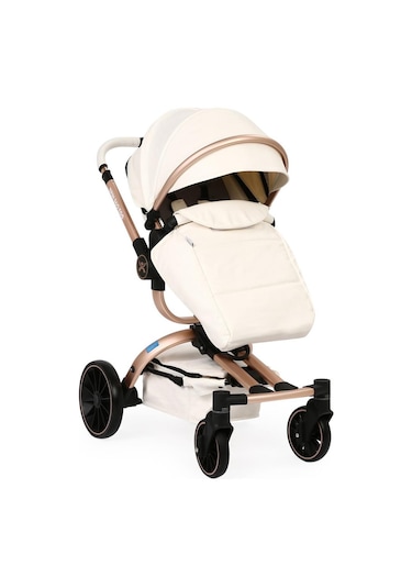 Yoyko Spin 360 Derece Dönebilen Bebek Arabası Beyaz Rose Kasa
