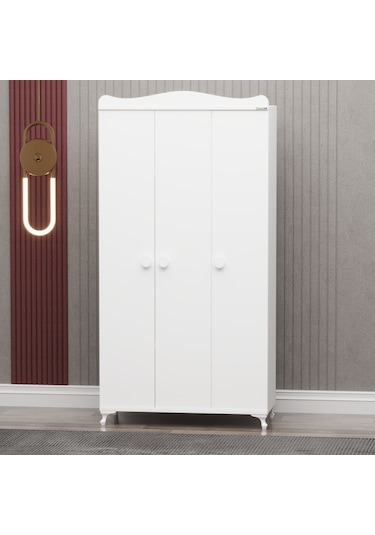 Yıldız 3 Kapaklı Dolap Ve Şifonyer- Beyaz