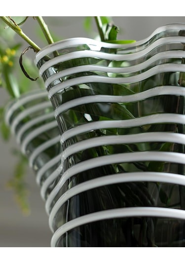 Madame Coco Honfleur El Yapımı Cam Vazo Büyük Boy Antrasit