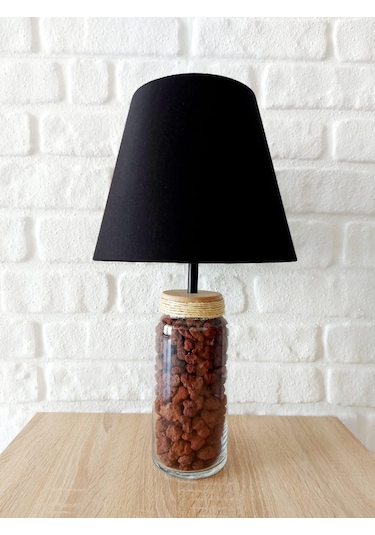 Retro Now Volcano Red Cam Ayakli Abajur