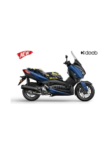 Deeb X-Max 250 Kamuflaj Sele Kılıfı Gri Sarı