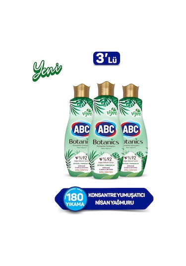 ABC Botanics Konsantre Çamaşır Yumuşatıcısı Nisan Yağmuru 3 x 1440 ML
