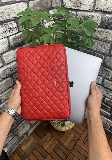 Guard 1852 Kuzu Derisi Kırmızı Apple iPad Uyumlu  Kılıfı
