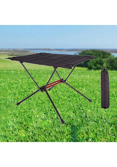 Homyl Açık Taşınabilir Katlanır Alüminyum Masa Hafif Siyah Siyah Çok Renkli