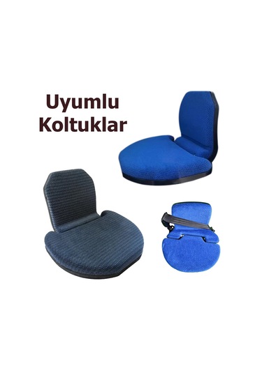 Kabinli Traktör Koltuk Kılıfı Hostes Koltuğu Kılıf Seti- Siyah Deri