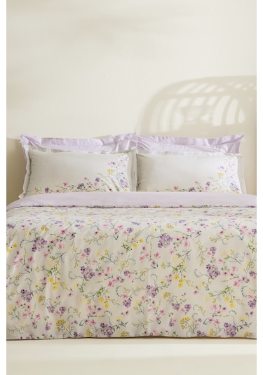 Karaca Home Eliana %100 Pamuk Çift Kişilik Nevresim Takımı Lila LILA