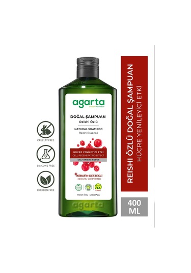 Agarta Yıpranmış Saçlar İçin Yenileyici Reishi Yapılandıricı Şampuan 400 Ml
