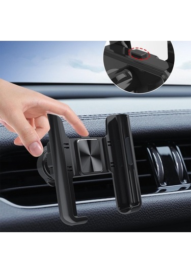 Trendooze Homyl Havalandırma Teleskopik Araç Kanca Siyah Telefon Takviyesi