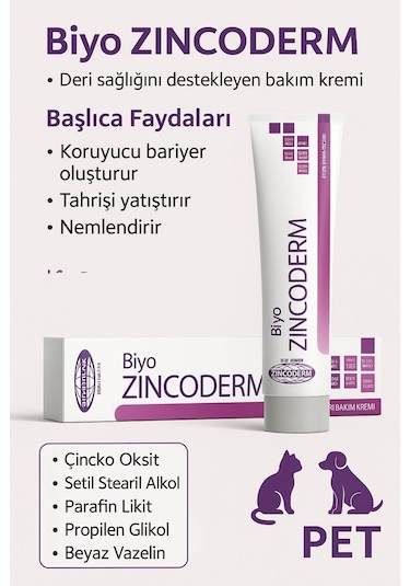 Biyo Zincoderm Deri Bakım Kremi 80 Gr