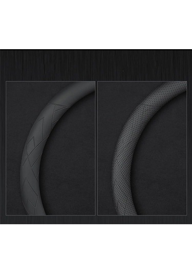 Yifomall Mazda 3 Cx4/5/6 İçin Deri Direksiyon Kılıfı - Kırmızı Düzeltme İşaretli Lüks Tasarım Kırmızı