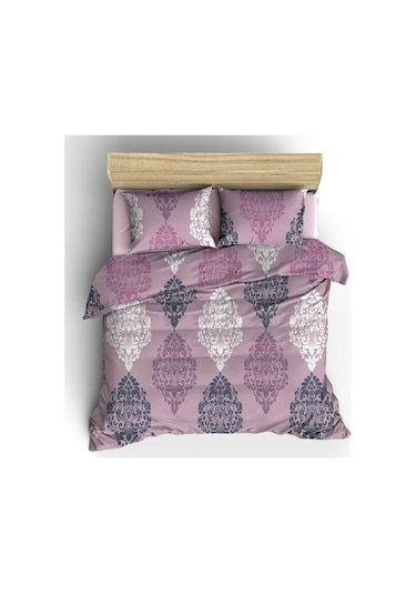 120 X 200 Yatak İçin Çarşafı Lastikli Pamuklu Nevresim Takımı Gül Kurusu