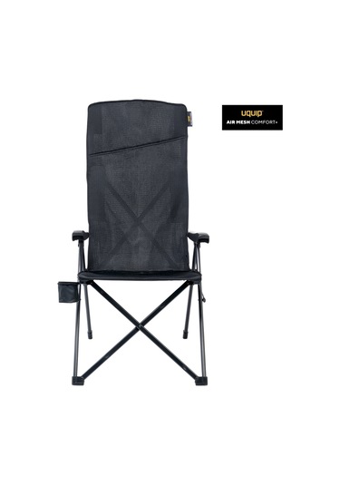 Uquip Justy Xl Comfort+ Black Edition 3 Pozisyonlu Konforlu Kamp Sandalyesi Siyah