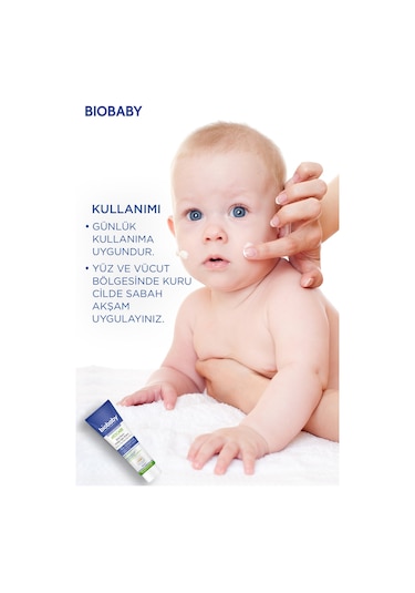 Biobaby Çok Kuru Ciltler Için Krem 100 ml - Organik Kır Iğdesi Yağı Organik Zeytin Yağı Atopik Ciltler