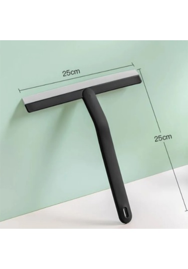 Tenfowee Siyah Silikon Cam Temizleyici: Suyu Temizleyen, Izsiz Yüzey Sağlayan Multifonksiyonlu Süpürge Siyah