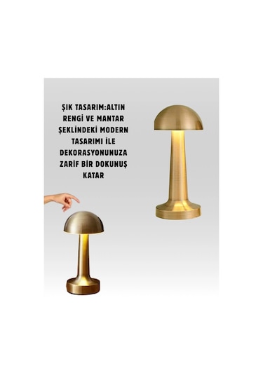 %100 Kademeli Ayarlanabilir Işık - Usb Şarjlı Masa Lambası Çok Renkli
