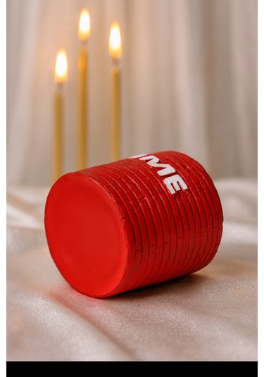 Dekoratif Kokulu Mum Home Kırmızı Home