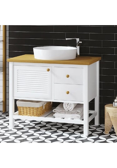 Denko Smarto 95 Cm Mdf Beyaz Banyo Dolabı Takımı + Boy Dolabı Beyaz